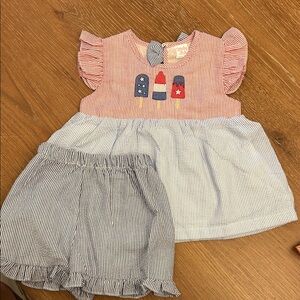 Striped Red and Blue Kids Matching Set